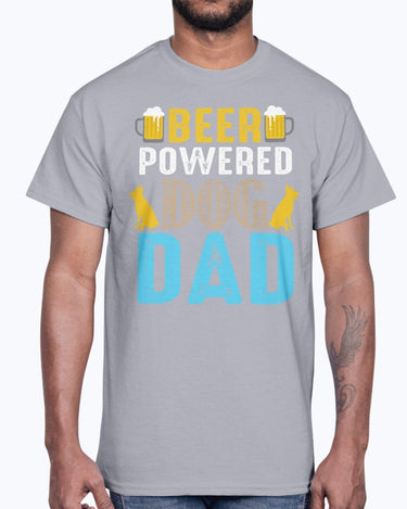 Beer Powered Dog Dad Cotton Tee